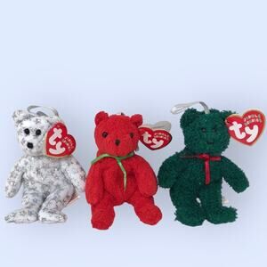 Ty Jingle Beanies Christmas Ornaments The Beginning & Mistletoe & 2001